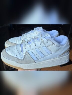 Sz 2.5 Little Kids ADIDAS FORUM 84 LOW ADV White Leather